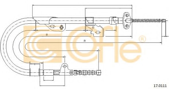 Трос, стояночная тормозная система COFLE 17.0111