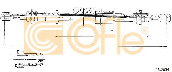 Трос, управление сцеплением COFLE 18.2054