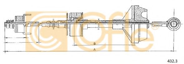 Трос, управление сцеплением COFLE 432.3
