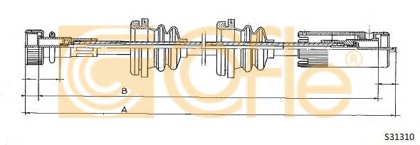 Тросик спидометра COFLE S31310