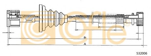 Тросик спидометра COFLE S32006