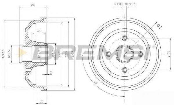 Тормозной барабан QH Benelux 66439