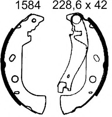 Комплект тормозов, барабанный тормозной механизм BSF 6384