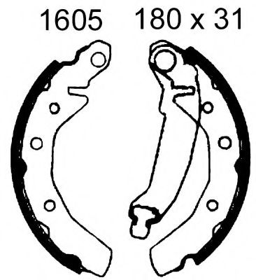 Комплект тормозных колодок BSF 01605