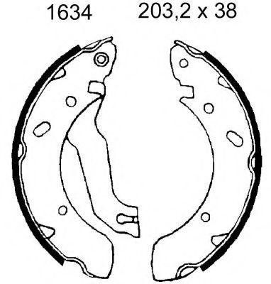 Комплект тормозных колодок BSF 01634