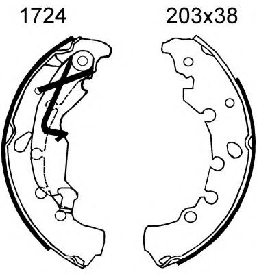 Комплект тормозных колодок BSF 01724
