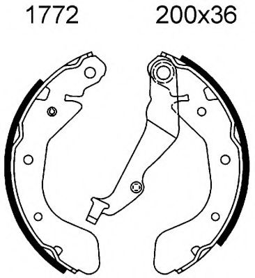 Комплект тормозных колодок BSF 01772