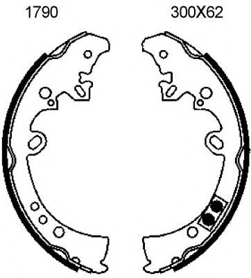 Комплект тормозных колодок BSF 01790