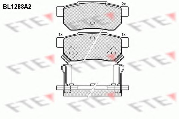 Комплект тормозных колодок, дисковый тормоз FTE BL1288A2