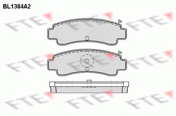 Комплект тормозных колодок, дисковый тормоз FTE BL1384A2