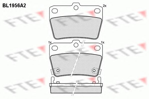 Комплект тормозных колодок, дисковый тормоз FTE BL1956A2