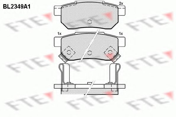 Комплект тормозных колодок, дисковый тормоз FTE BL2349A1