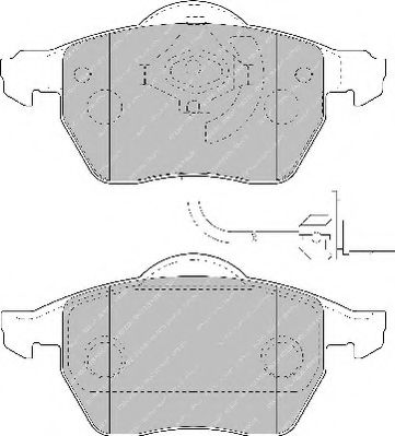 Комплект тормозных колодок, дисковый тормоз FERODO FSL1717