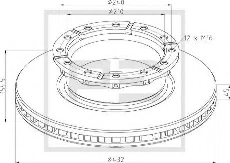 Тормозной диск PE Automotive 026.673-10A