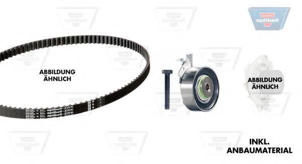 Водяной насос + комплект зубчатого ремня OPTIBELT KT 1002 W3