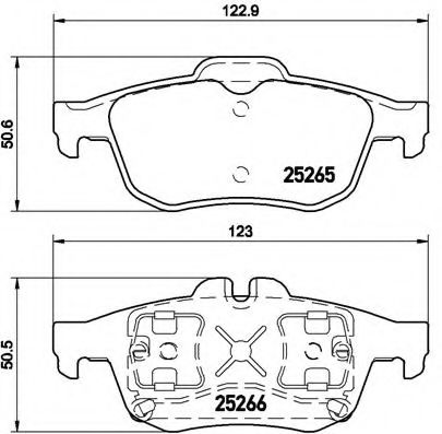 Комплект тормозных колодок, дисковый тормоз BREMBO P 68 057