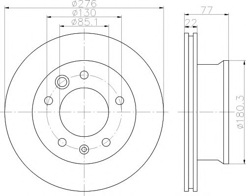 Комплект тормозов, дисковый тормозной механизм MINTEX 21577