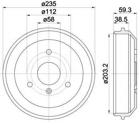 Тормозной барабан MINTEX MBD241