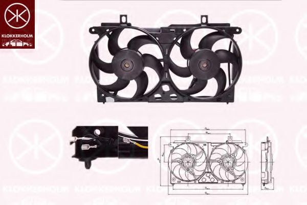 Вентилятор, охлаждение двигателя KLOKKERHOLM 05182601