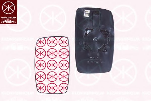 Зеркальное стекло, наружное зеркало KLOKKERHOLM 05571062