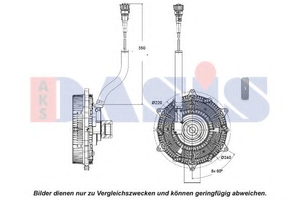 Сцепление, вентилятор радиатора AKS DASIS 138088N