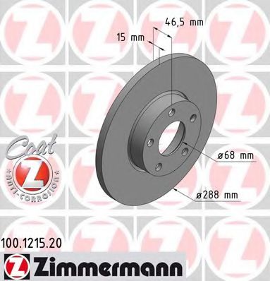 Тормозной диск ZIMMERMANN 100.1215.20