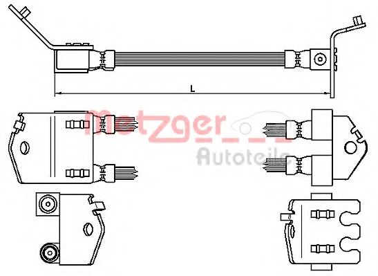 Тормозной шланг METZGER 4112543