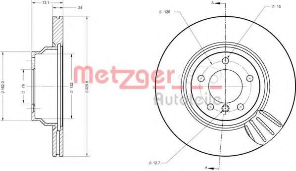 Тормозной диск METZGER 6110401