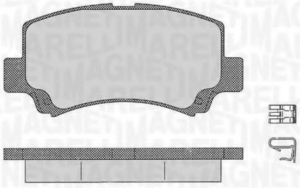 Комплект тормозных колодок, дисковый тормоз MAGNETI MARELLI 363916060534