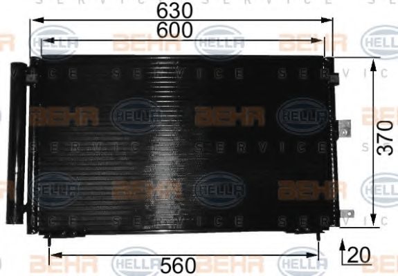 Конденсатор, кондиционер BEHR HELLA SERVICE 8FC 351 037-661
