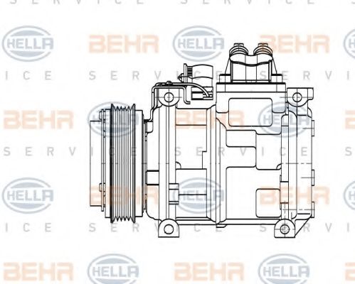 Компрессор, кондиционер BEHR HELLA SERVICE 8FK 351 110-131