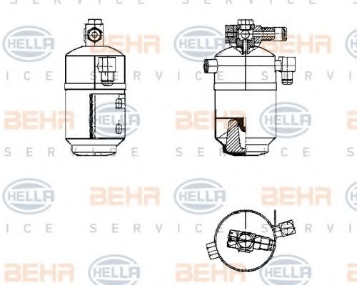 Осушитель, кондиционер BEHR HELLA SERVICE 8FT 351 195-181