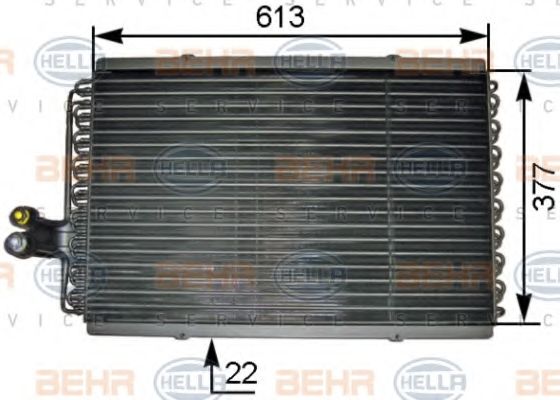 Конденсатор, кондиционер BEHR HELLA SERVICE 8FC 351 301-461