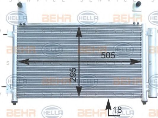 Конденсатор, кондиционер BEHR HELLA SERVICE 8FC 351 303-141