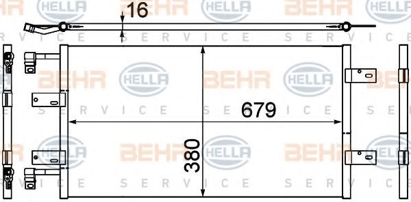 Конденсатор, кондиционер BEHR HELLA SERVICE 8FC 351 303-591