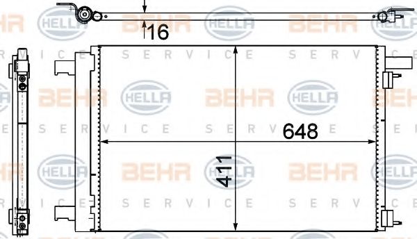 Конденсатор, кондиционер BEHR HELLA SERVICE 8FC 351 319-461