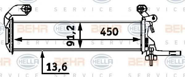 Радиатор, охлаждение двигателя BEHR HELLA SERVICE 8MK 376 712-661