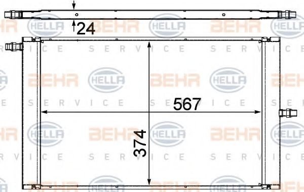 Низкотемпературный охладитель, интеркулер BEHR HELLA SERVICE 8MK 376 727-511