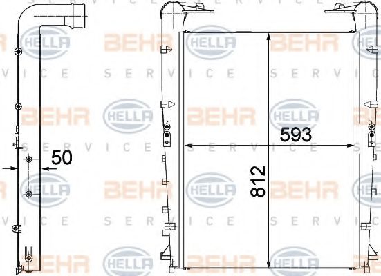 Интеркулер BEHR HELLA SERVICE 8ML 376 746-281