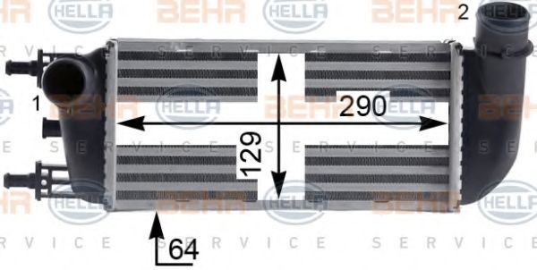 Интеркулер BEHR HELLA SERVICE 8ML 376 900-421