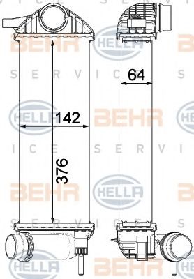 Интеркулер BEHR HELLA SERVICE 8ML 376 912-111