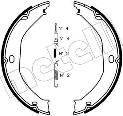 Комплект тормозных колодок, стояночная тормозная система METELLI 53-0360K