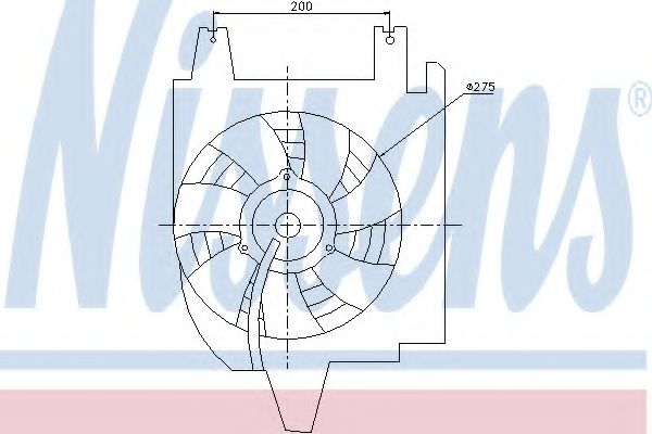 Вентилятор, конденсатор кондиционера NISSENS 85273