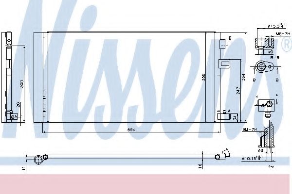 Конденсатор, кондиционер NISSENS 940381