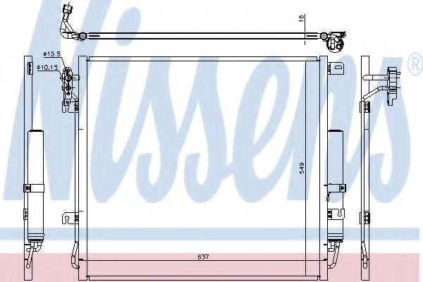Конденсатор, кондиционер NISSENS 940485