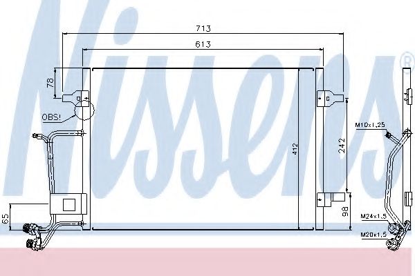 Конденсатор, кондиционер NISSENS 94593