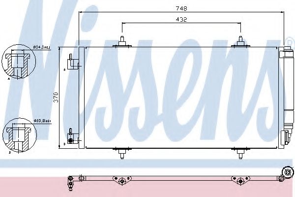 Конденсатор, кондиционер NISSENS 94629