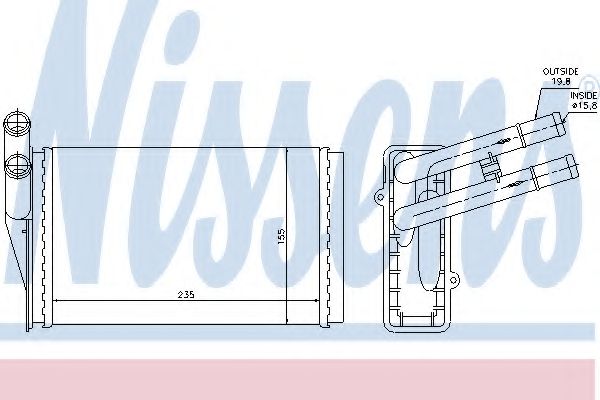 Теплообменник, отопление салона NISSENS 70221