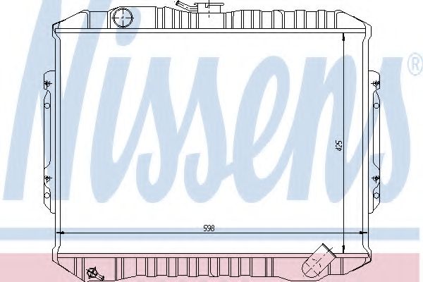 Радиатор, охлаждение двигателя NISSENS 62840