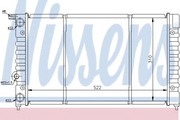 Радиатор, охлаждение двигателя NISSENS 63994